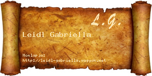 Leidl Gabriella névjegykártya